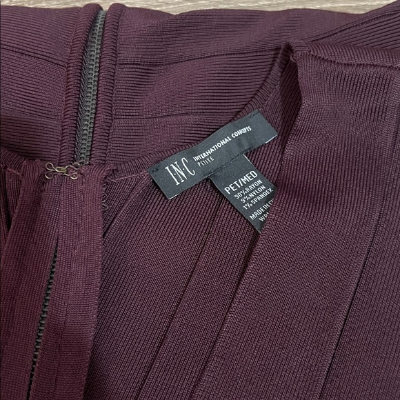 INC International Concepts Bodycon Eggplant Dress EUC retail $89 - Picture 5 of 5